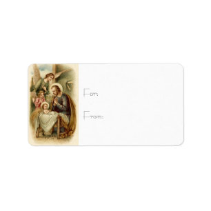 Geschenk-Umbauten: St- JosephGeburt Christi Adressaufkleber