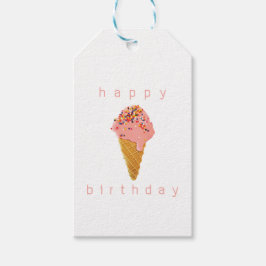 Geschenk-Verpackungs-Geschenk-Umbau-Eistüte mit Geschenkanhänger