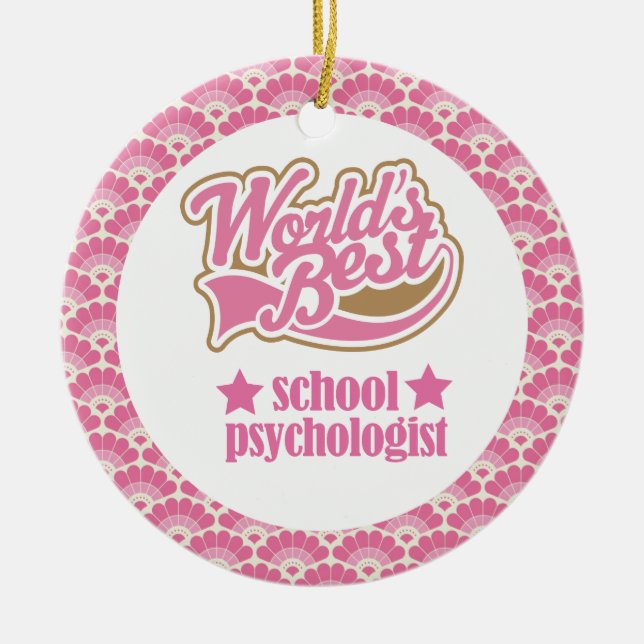 Geschenk-Verzierung Psychologe der Welt beste Keramik Ornament (Vorne)