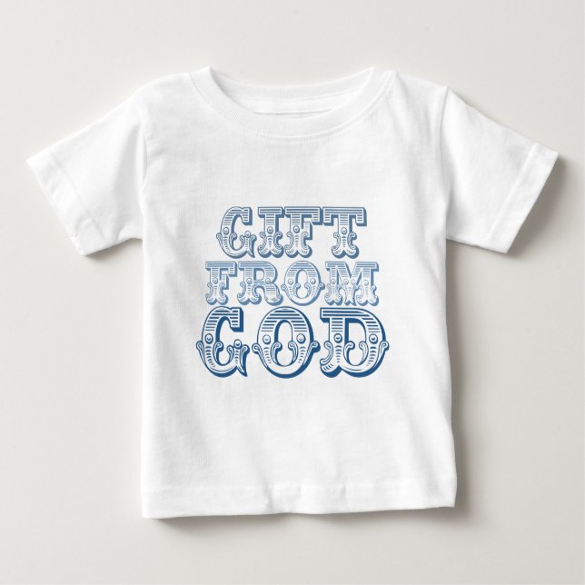 GESCHENK VOM GOTT im Blau Baby T-shirt (Vorderseite)