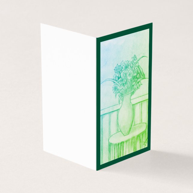 Geschenk von Blume - Grün (Vorderseite)