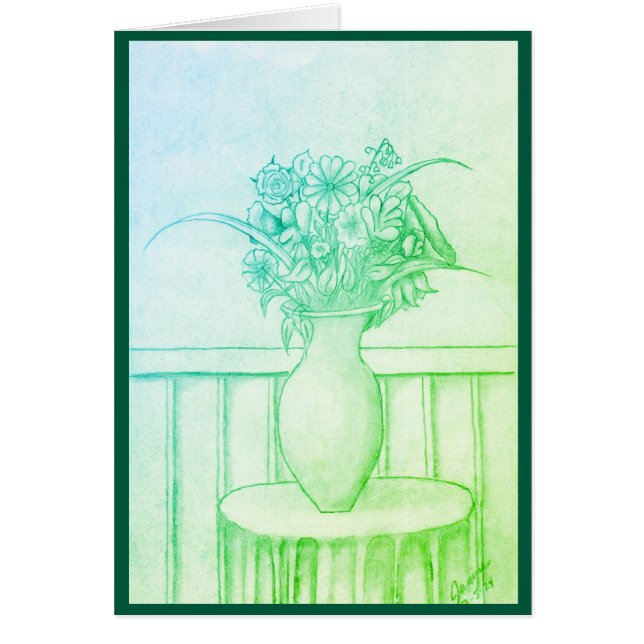 Geschenk von Blume - Grün (Vorne)