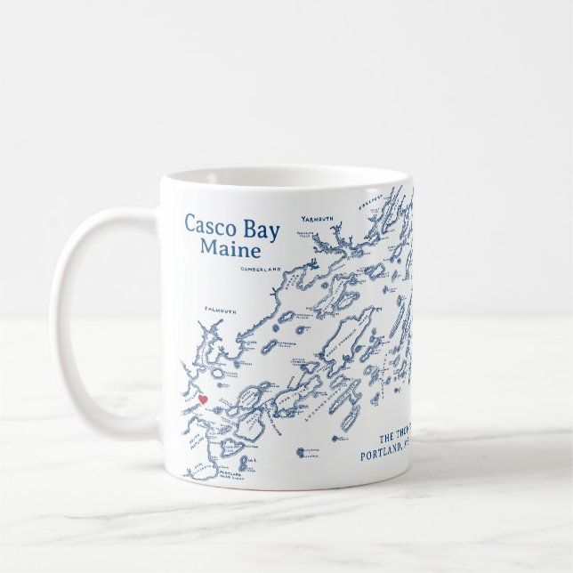 Geschenk von Casco Bay Maine Kaffeetasse (Links)
