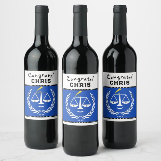 Geschenk von Jurastudenten Weinetikett (Flaschen)
