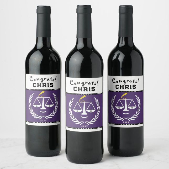 Geschenk von Jurastudenten Weinetikett (Flaschen)