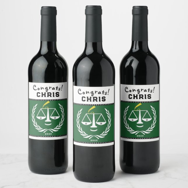 Geschenk von Jurastudenten Weinetikett (Flaschen)