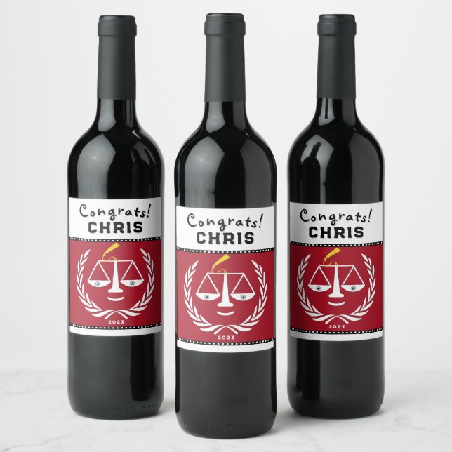Geschenk von Jurastudenten Weinetikett (Flaschen)