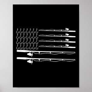 Geschenk von Kindervätern Tag 4. Juli Fischen Amer Poster
