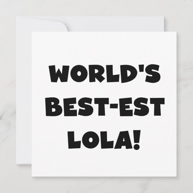 Geschenk von Lola Black and White Tshirts (Vorderseite)