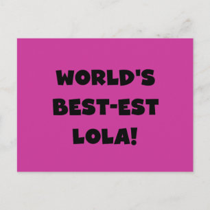 Geschenk von Lola Black and White Tshirts Postkarte