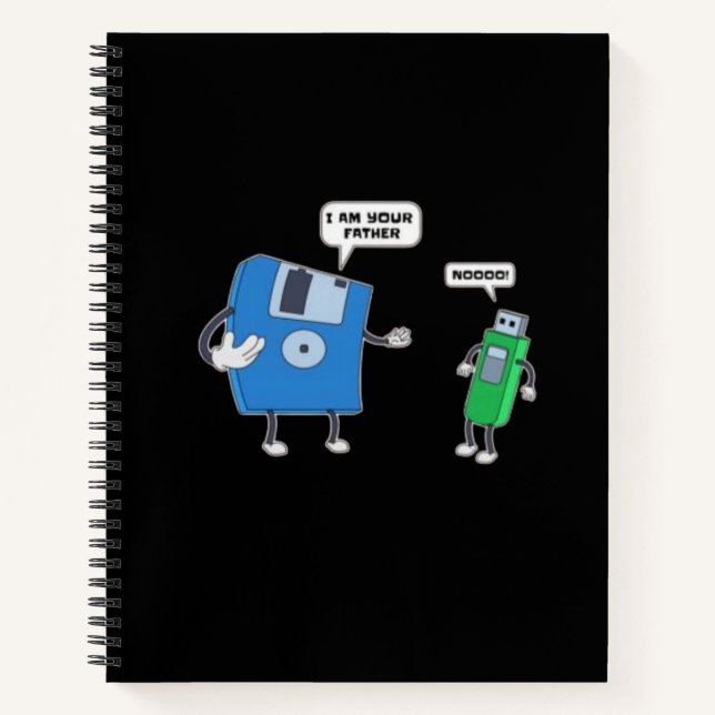 Geschenk von Vater und Sohn für die Computertechni Notizbuch (Vorderseite)