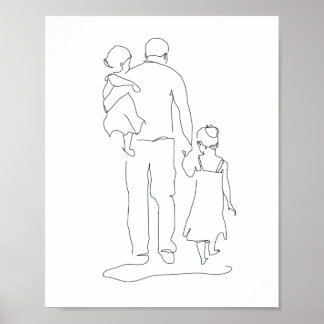 Geschenk von Vater und Tochter, Druck, Vatertagsto Poster