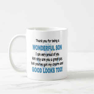 Geschenk von Vater zu Sohn. Wunderbarer Sohn Kaffeetasse