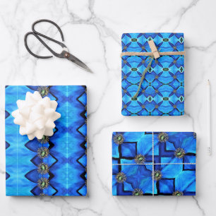 Geschenk Wrap Blue Himalayan Poppies Geschenkpapier Set