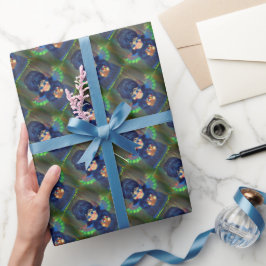 Geschenk Wrap Roll - Kinderkunst - Weihnachtsgel Geschenkpapier
