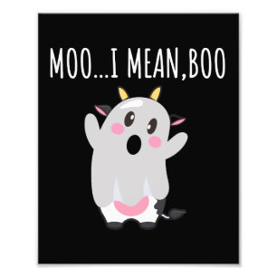 Geschenk zu Halloween Geistkuh Muh Ich meine Boo Fotodruck