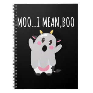 Geschenk zu Halloween Geistkuh Muh ich meine Boo Notizblock
