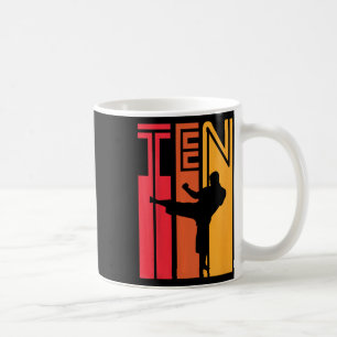 Geschenk zum 10. Geburtstag Karate Retro Taekwondo Kaffeetasse