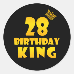 Geschenk zum 28. Geburtstag für den 28-jährigen Ge Runder Aufkleber