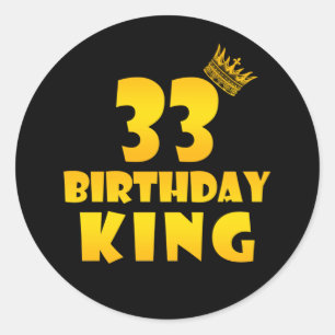 Geschenk zum 33. Geburtstag für den 33-jährigen Ge Runder Aufkleber