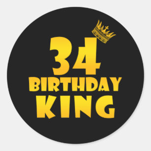 Geschenk zum 34. Geburtstag für den 34-jährigen Ge Runder Aufkleber
