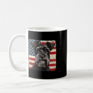 Geschenk zum 4. Juli mit Miniature Schnauzer Hund Kaffeetasse