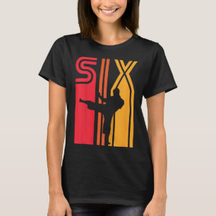 Geschenk zum 6. Geburtstag Karate Retro Taekwondo T-Shirt