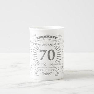 Geschenk zum 70. Geburtstag Prozellantasse