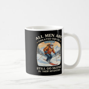 Geschenk zum 70. Geburtstag Skifahrer Vintage Skif Kaffeetasse