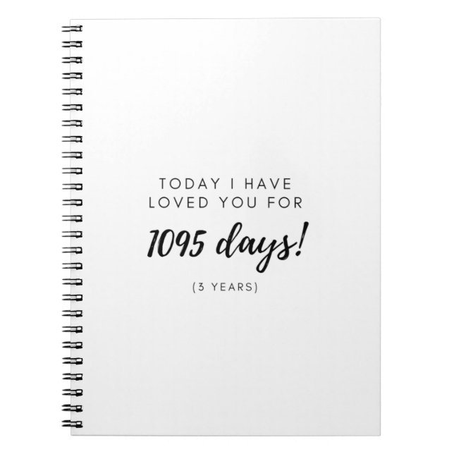 Geschenk zum dritten Jahrestag für Boyfriend Girlf Notizblock (Vorderseite)