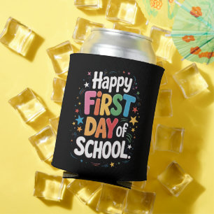 Geschenk zum ersten Schultag glückliches Lehrerleb Dosenkühler