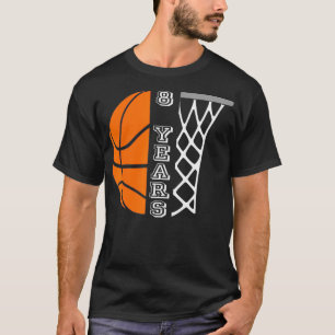 Geschenk zum Kinderbasketball-Geburtstag für 8-jäh T-Shirt