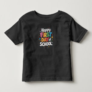 Geschenk zum Lehrerleben Glücklicher erster Schult Kleinkind T-shirt