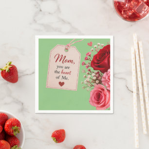 GESCHENK ZUM MUTTERTAG  SERVIETTE