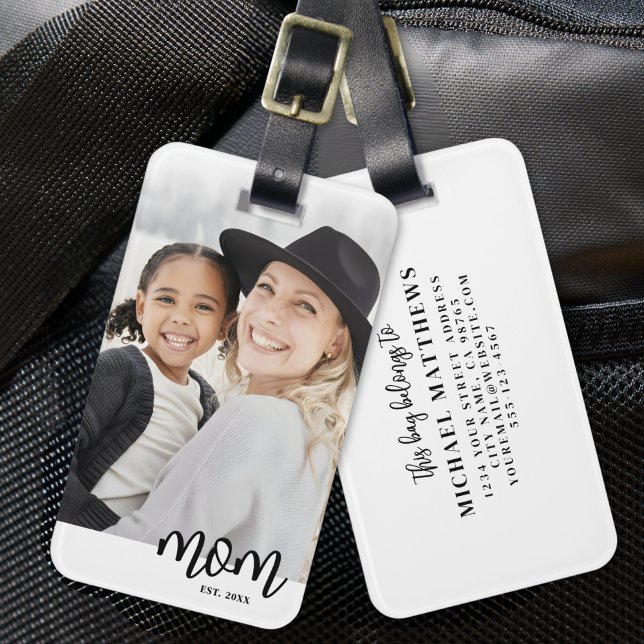 Geschenk zum Muttertag von Mom Established Gepäckanhänger (Mom Established Mother's Day Gift Luggage Tag )