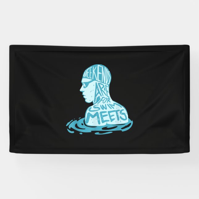 Geschenk zum Schwimmen im Sommer Banner (Horizontal)