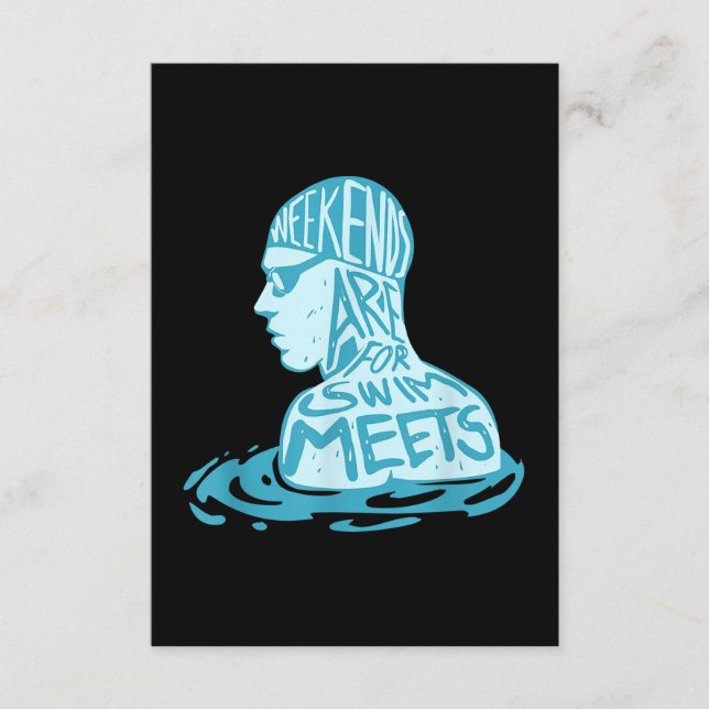 Geschenk zum Schwimmen im Sommer Begleitkarte (Vorderseite)