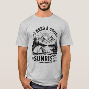 Geschenk zum Sonnenaufgang-Camping-Bergabenteuer i T-Shirt
