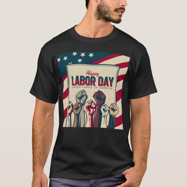 Geschenk zum Vintage Labor Day Celebration T-Shirt (Vorderseite)