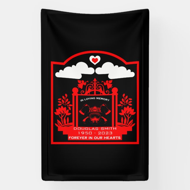 Geschenk zur Beerdigung von Feuerwehren Banner (Vertikal)