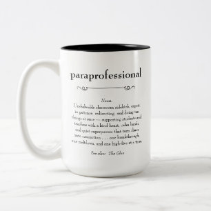 Geschenk zur Bewertung von Paraprofessional Defini Zweifarbige Tasse