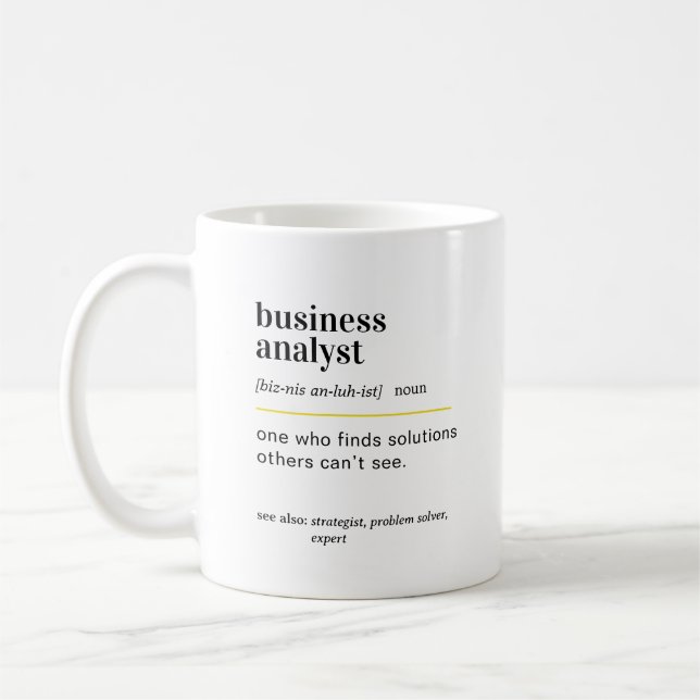 Geschenk zur Definition von Business Analysten Kaffeetasse (Links)