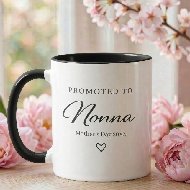 Geschenk zur Enthüllung der Schwangerschaft am Mut Tasse (Mother's day Promotes to Nonna Mug  )