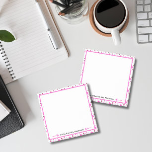 Geschenk zur Lehrererkenntlichkeit mit rosa Tupfen Post-it Klebezettel