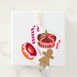 Geschenkanhänger, Donuts, Lebkuchenmädchen, Zucker Geschenkanhänger