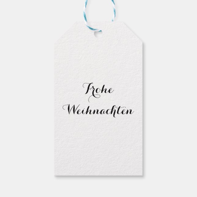 Geschenkanhänger Frohe Weihnachten (Rückseite)