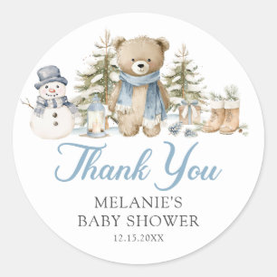 Geschenkanhänger für Baby Shower zu Weihnachten im Runder Aufkleber