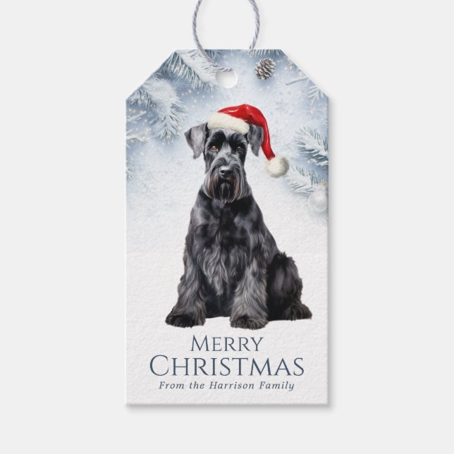 Geschenkanhänger für Riesenschnauzer-Hunde (Vorderseite)