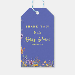 Geschenkanhänger für Wildblumen-Baby-Party