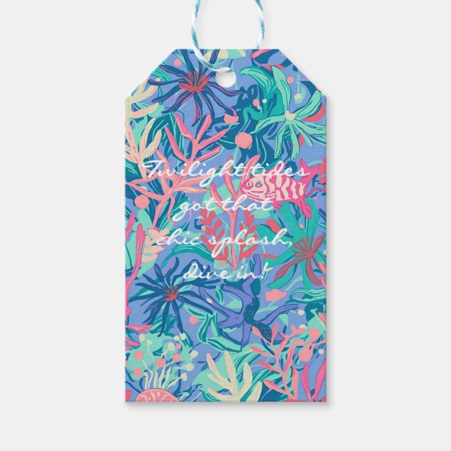 Geschenkanhänger in stilvoller Grafik (Vorderseite)